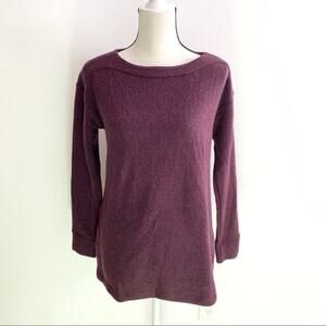 Loft Classic Purple Boatneck Ribbed Sweater size XS New